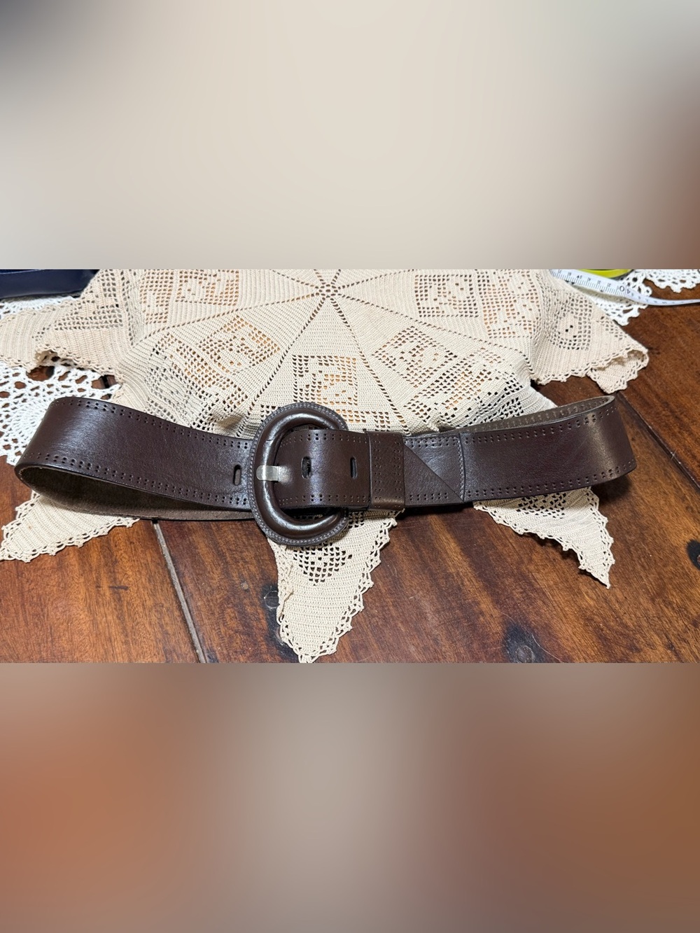 Vintage Y2K Brave Beltworks Chunky Leather Statement Belt